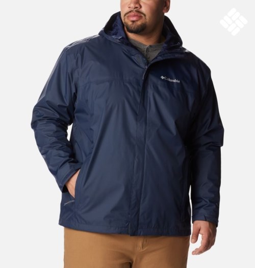 Columbia Watertight II Regnjakker Herre Marineblå | Plus Size 97625Z